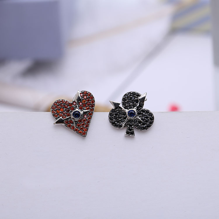 Personality New Peach Heart Plum Earrings 925 Sterling Silver Needle Female Earrings display picture 1