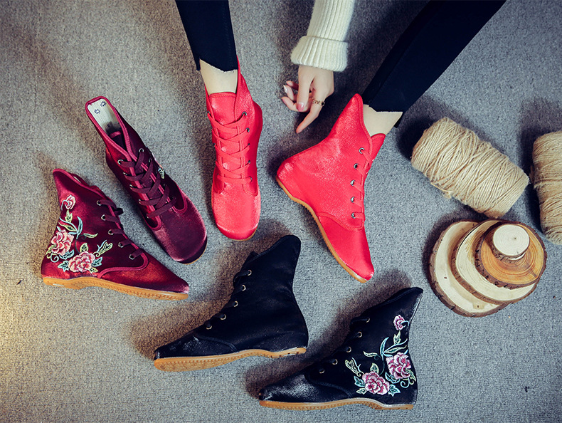 Bottes femme en Satin de soie - Ref 3355124 Image 14