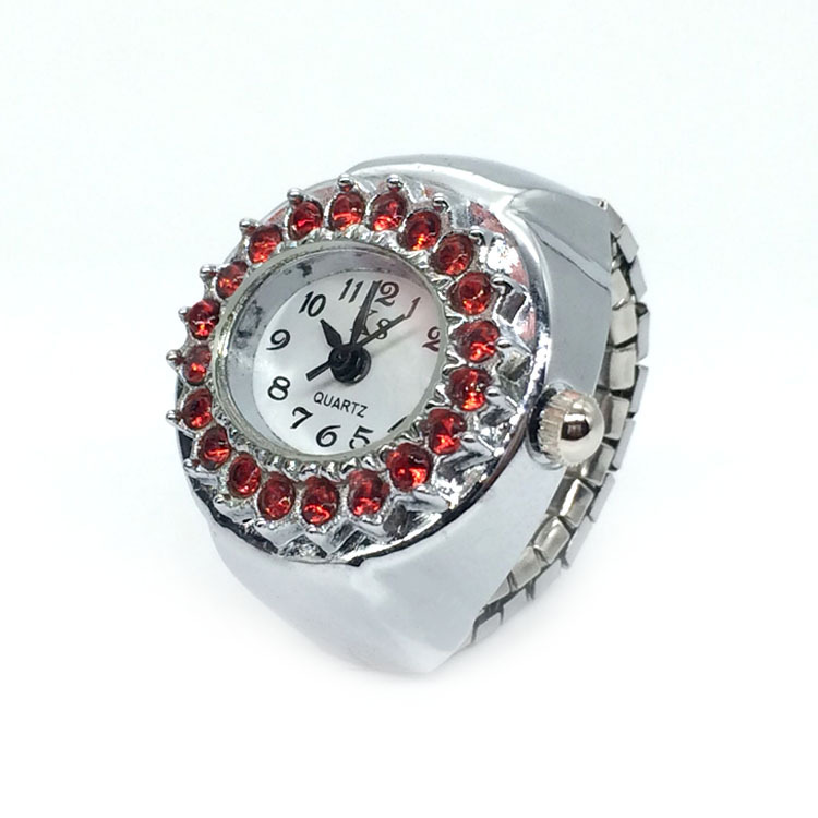 21g Weight Ordinary Glass Mirror Material Alloy Strap Material Watch Rings Classification Pointer+Number Display Type Round Dial Shape Daily, Street Occasion Quartz Movement Geometric Pattern All Seasons Season Women's Gender Retro, Classic Style Style Retro Classic Style Geometric Quartz Watch Rings 4