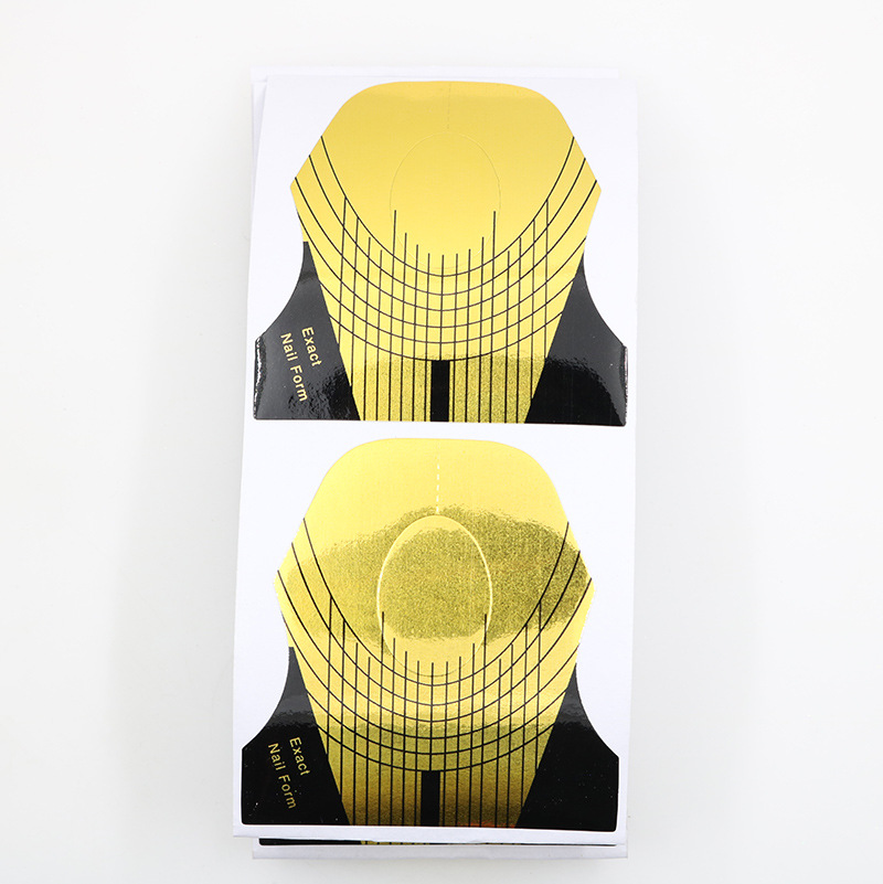 Clavo de oro soporte de papel en forma de pez fototerapia de uñas de cristal especial de uñas de alta calidad titular de papel de uñas 100/500 piezas