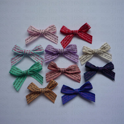 3分字母涤纶带手打蝴蝶结手工蝴蝶结丝带蝴蝶结服装配件