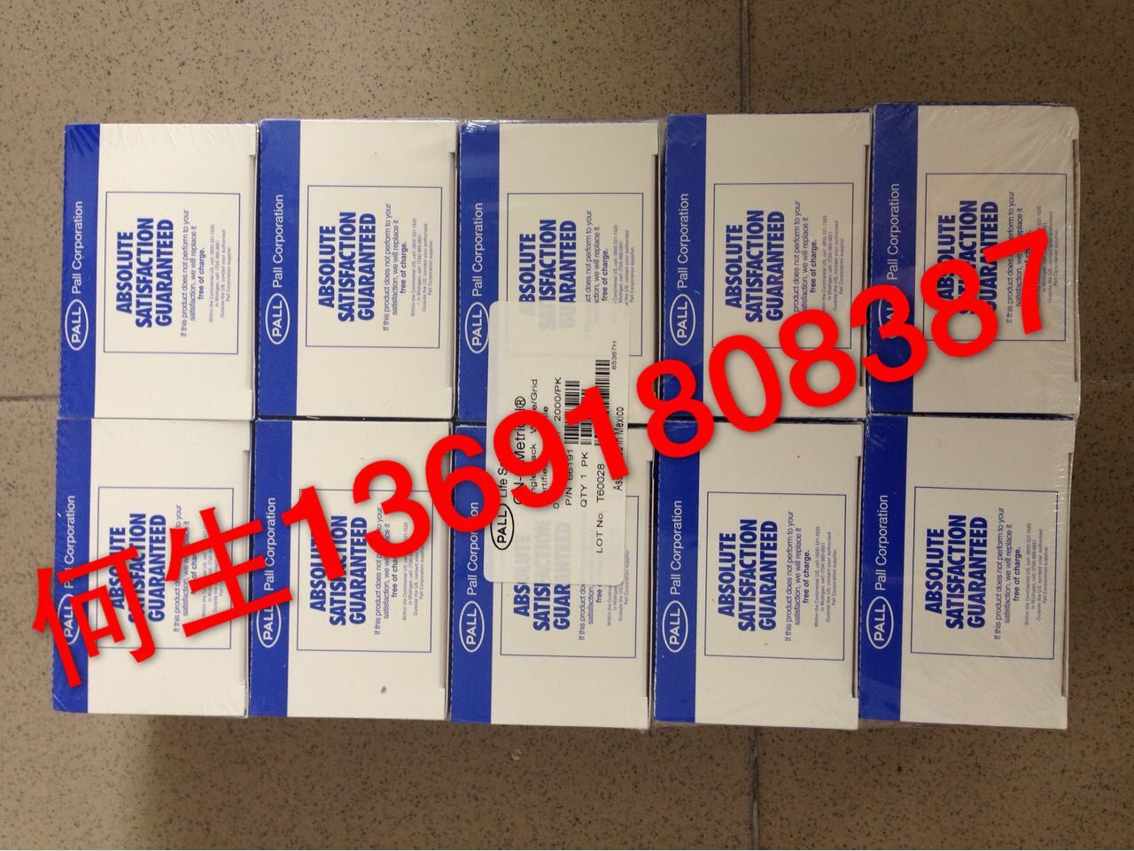 PALL颇尔66191微生物检测滤膜直径47MM CN-6白底黑格膜混合纤维