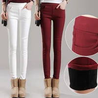Warm leggings, elastic black trousers, high waist, tight, Korean style