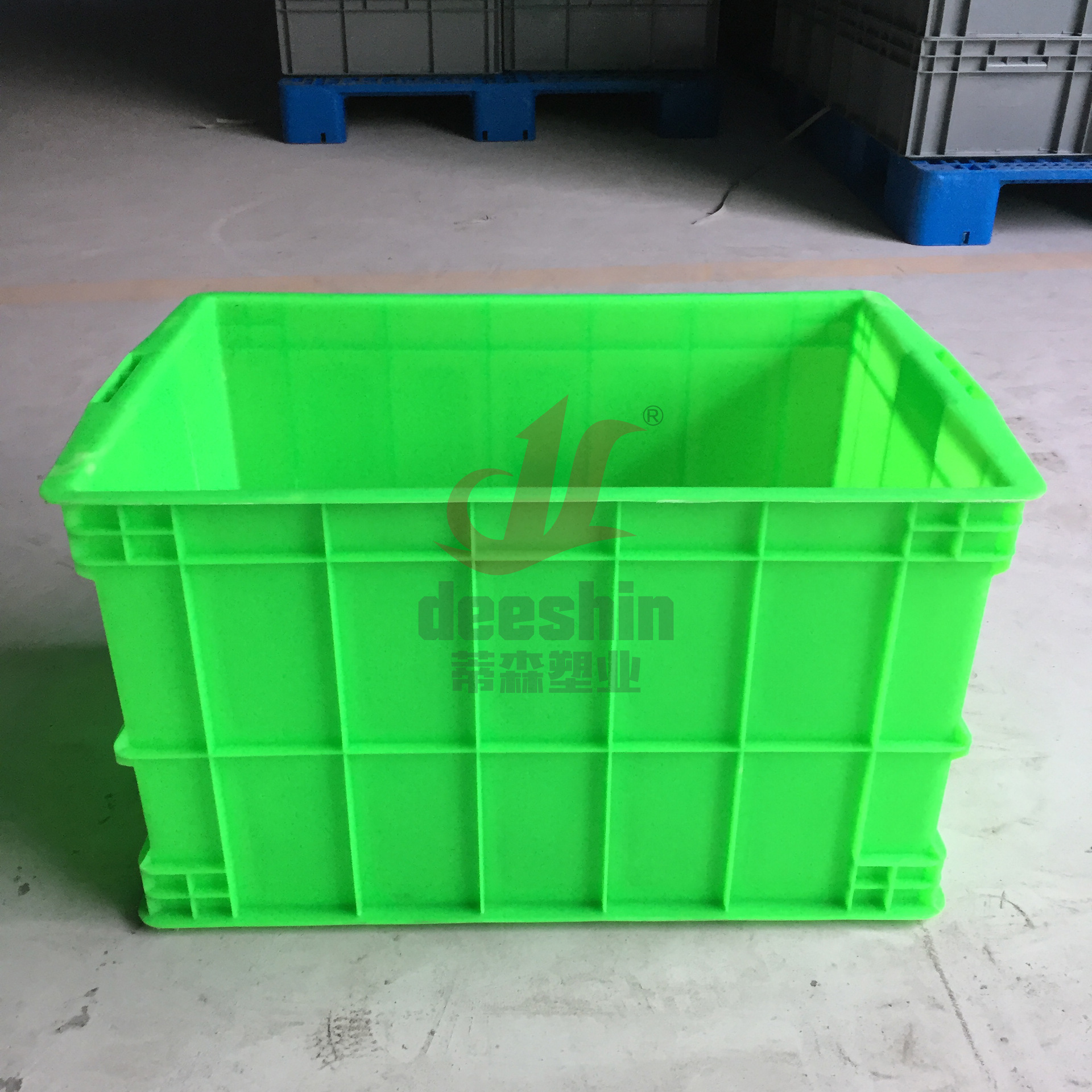 广东茂名湛江台山592箱车间周转物料塑胶框 570*390*345塑胶框