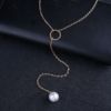 Organic fashionable trend necklace from pearl, chain for key bag , accessory