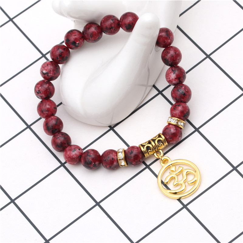 New Natural Stone 3D Pendant Bracelet Bracelet Natural Stone Palm Wing Beaded Bracelet