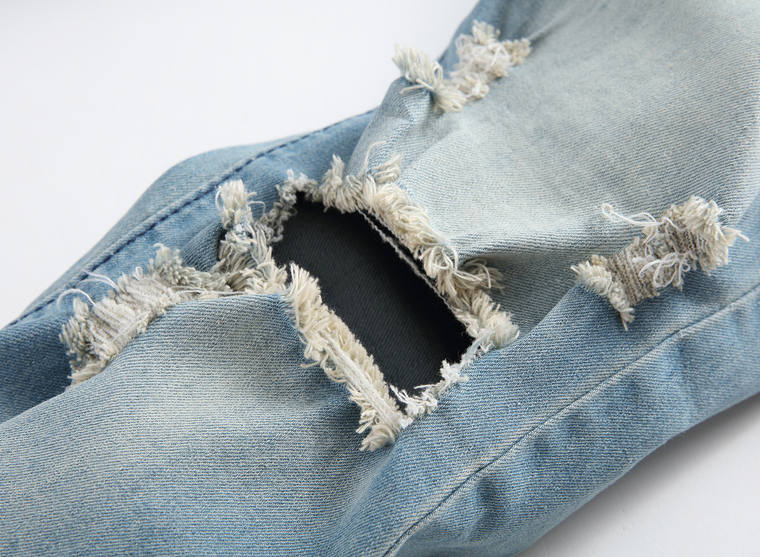 Herren Skinny Jeans Mit Waschung Und Destroyed Effekten_voghion.com