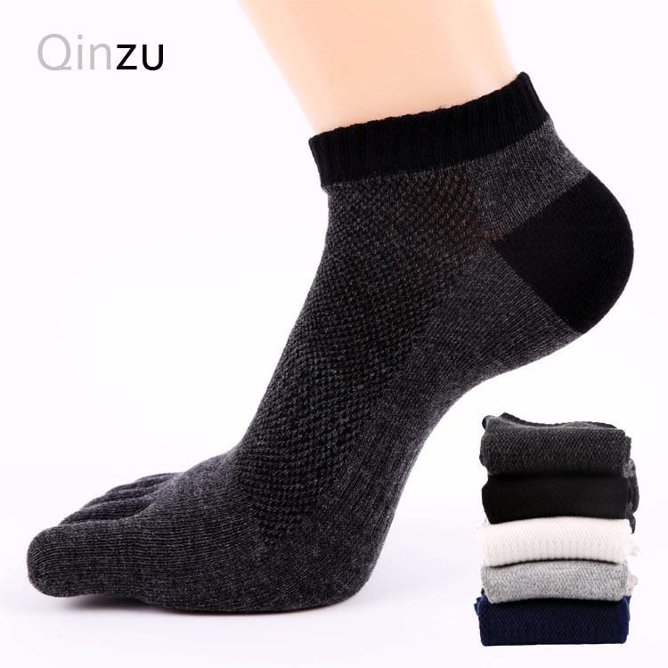Socks Men's Five-Finger Socks Casual Sports Cotton Comfortable Socks Breathable Sweat-Absorbing Toe Men's Socks