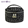 Cosmetic bag from pearl with zipper, handheld storage system for traveling