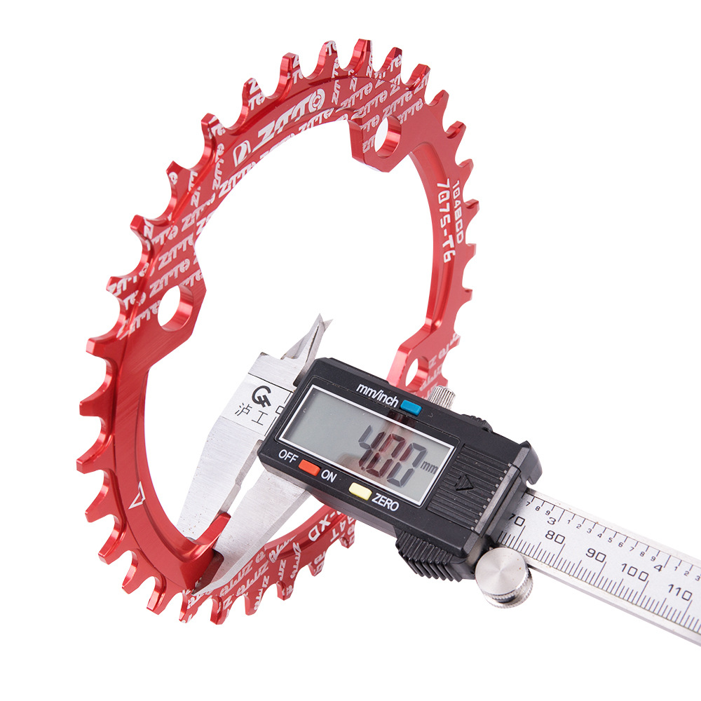 ZTTO disco de diente positivo y negativo bicicleta diente de cambio de diente positivo y negativo disco de disco de una sola velocidad 104BCD 32T 34T 36T