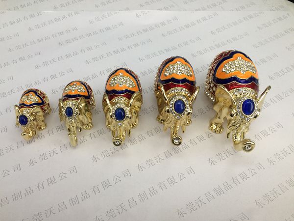 厂家定制铅锡合金大象摆件  高档镶钻母子象家居装饰品