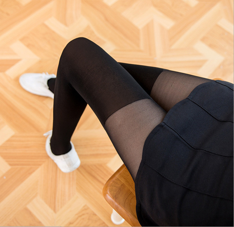 Wholesale fake high tube stitching velvet pantyhose upper skin under black fake thigh ladies autumn stockings base socks Wholesale fake high tube stitching velvet pantyhose upper skin under black fake thigh ladies autumn stockings base socks