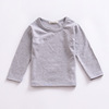 T-shirt, spring children's solid long-sleeve, 2018
