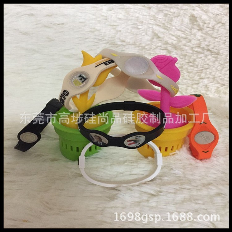 Regalos promocionales de publicidad de silicona caliente epoxi energía pulsera Dongguan artesanías de silicona fábrica de suministro directo al por mayor