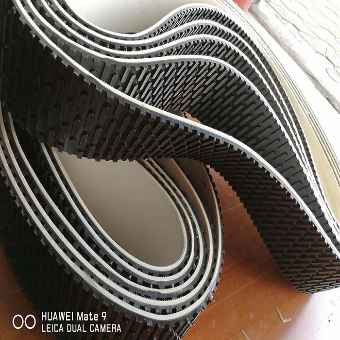 嘉兴浙诚厂家直销一字纹橡胶砂光机带，黑色腰型砂光机带