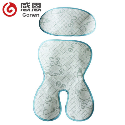 儿童安全座椅凉席车用宝宝椅坐垫夏季亚麻透气吸汗凉垫一件代发|ms