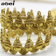 10 yards per piece cross-border wholesale gold and silver lace floral edge clothing accessories dance costumes doll skirts handmade wave edge