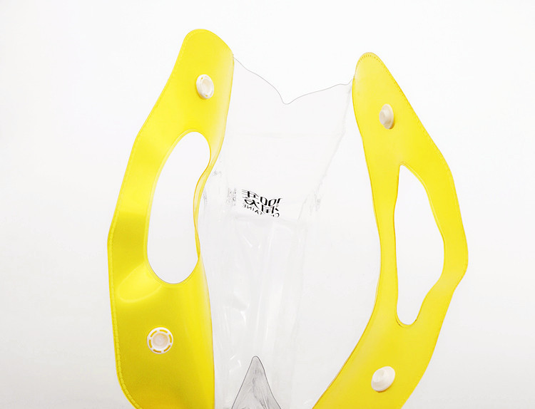 PVC洗发露促销包装袋 环保透明PVC手提袋 按扣立体塑料P