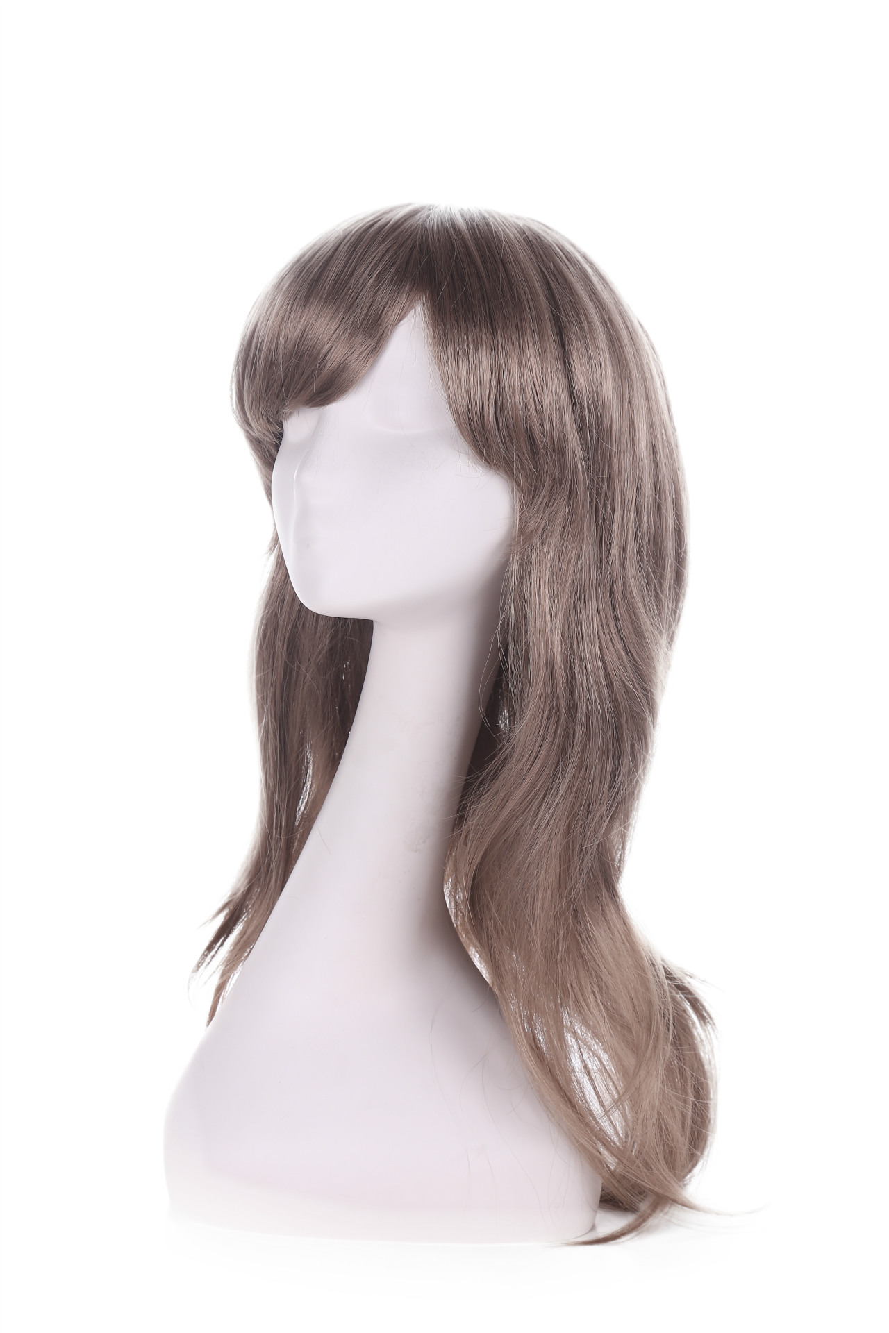 H078 Europa y América, cabello largo marrón blanco, frisa