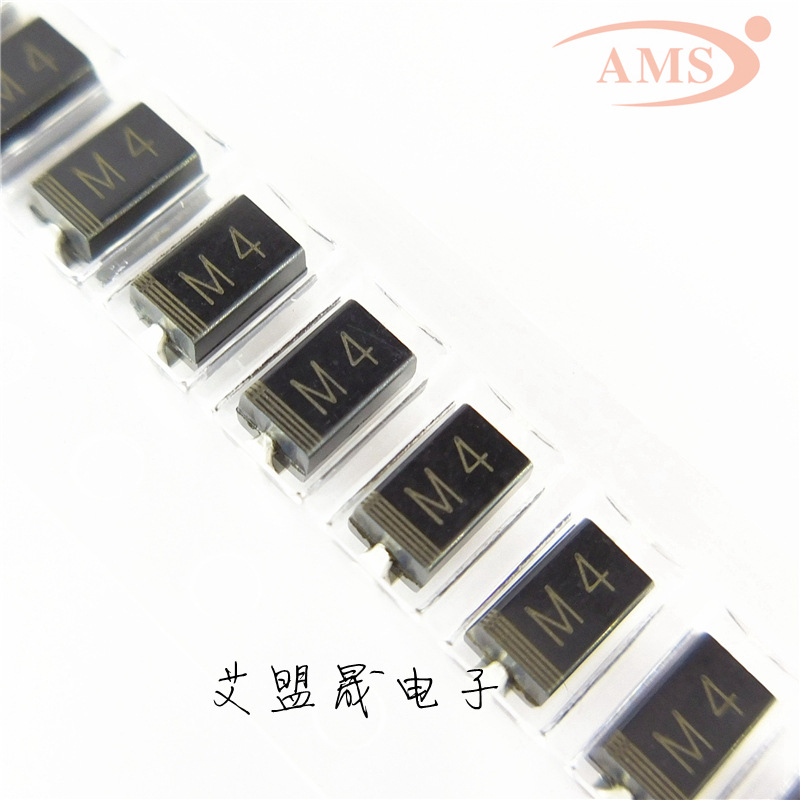 1N4004 丝印M4 SMA 1A 400V DO-214AC 贴片整流二极管 全新现货