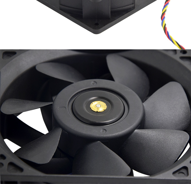 12038 12CM机箱散热风扇6000转暴力风扇PWM温控主板 小4PIN