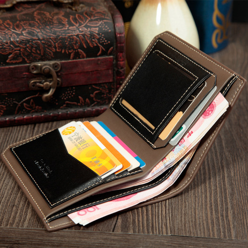 Hengsheng New Men's Wallet Short Length Personality Korean Style Men's Simple Leather Billfold Multi-Card Slot Factory Direct Supply