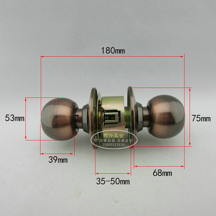 不锈钢室内门锁 房门锁 球形锁 卫生间球锁 铜锁芯