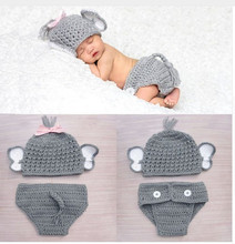 跨境毛线衣针织小象造型男女款新生儿摄影新款可爱婴幼儿服装
