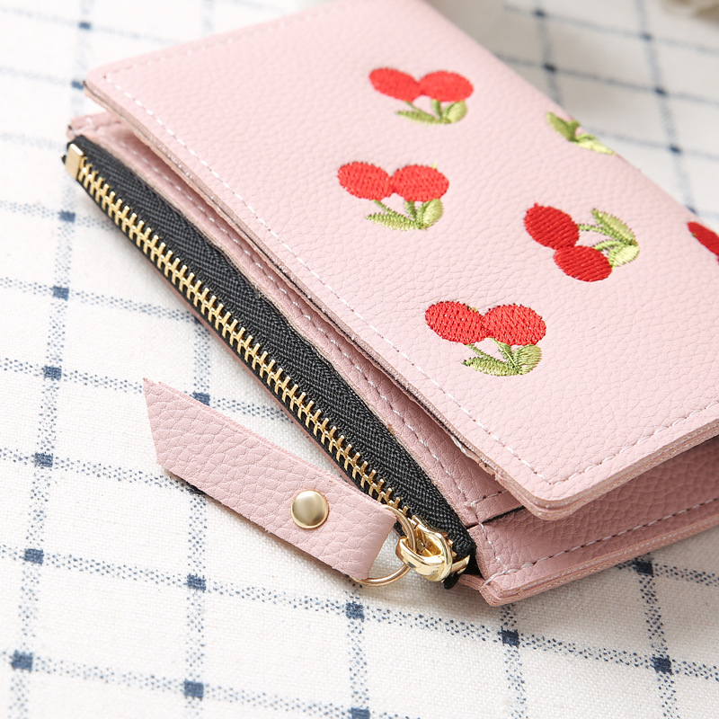 Women's Cherry Pu Leather Zipper Wallets display picture 25