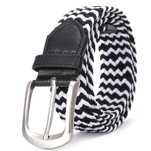 Men's and women's belts, woven belts, stretch canvas pin buckle belts, versatile, universal, casual, drop shipping