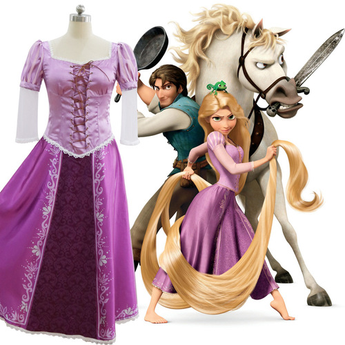 Mancyangfei Magic Hair Fantasy Long Hair Princess Cosplay Costume Halloween Princess Dress Wholesale
