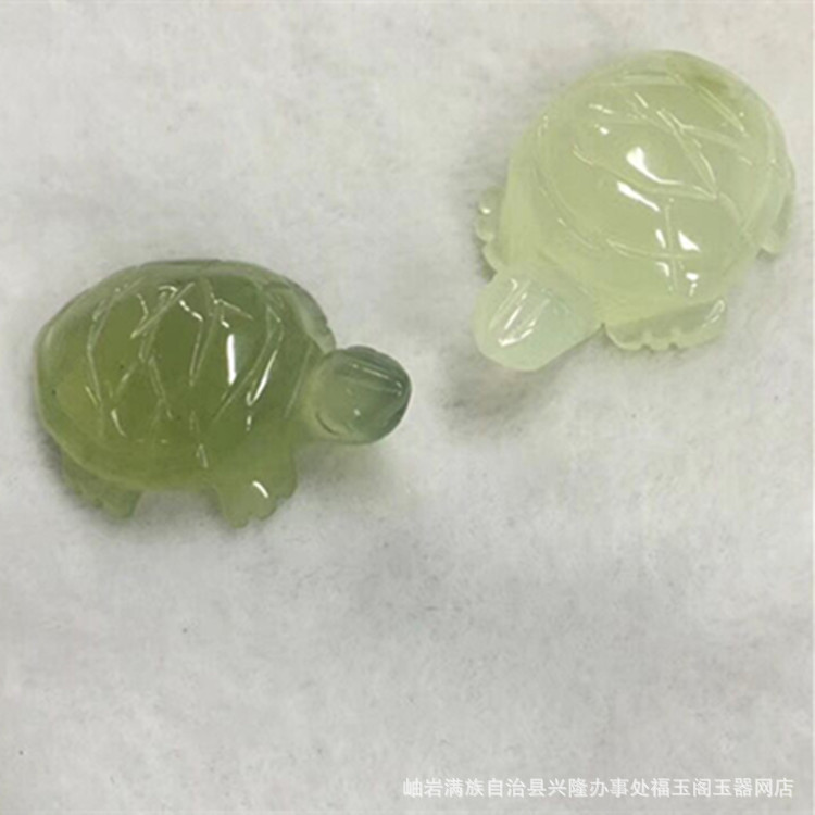 批发天然岫玉小乌龟a货玉雕摆件玉器工艺品 玉石长寿龟王八手把件