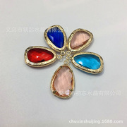 饰品配件13*17mm不规则异形水滴爪扣厚包边单吊菱形面材料包吊坠