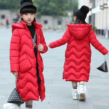 童裝2021冬裝新款女童羽絨棉服兒童長款韓版棉衣中大童加厚棉外套
