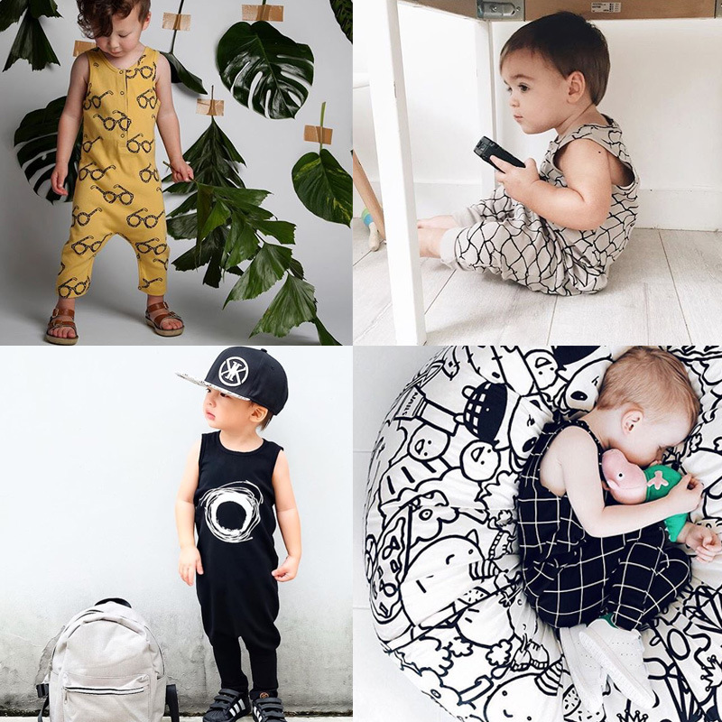 Foreign trade wish INS Children's clothing New products Summer wear 2017 Cotton baby vest have more cash than can be accounted for Siamese climbing clothes Sleeveless