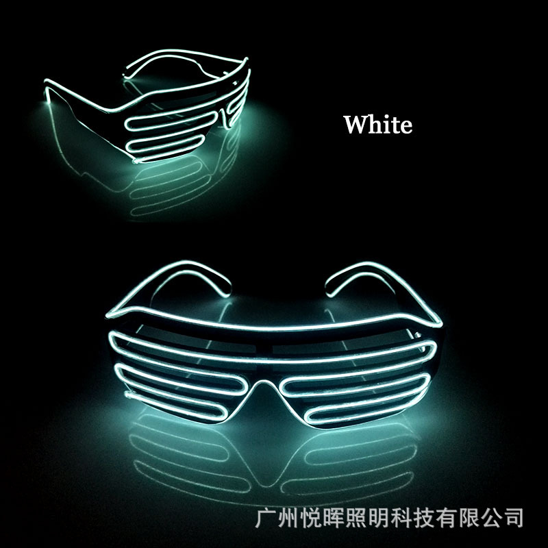 Venta caliente de Halloween persianas monocromo gafas luminosas bola vestir gafas fluorescentes Festival atmósfera suministros