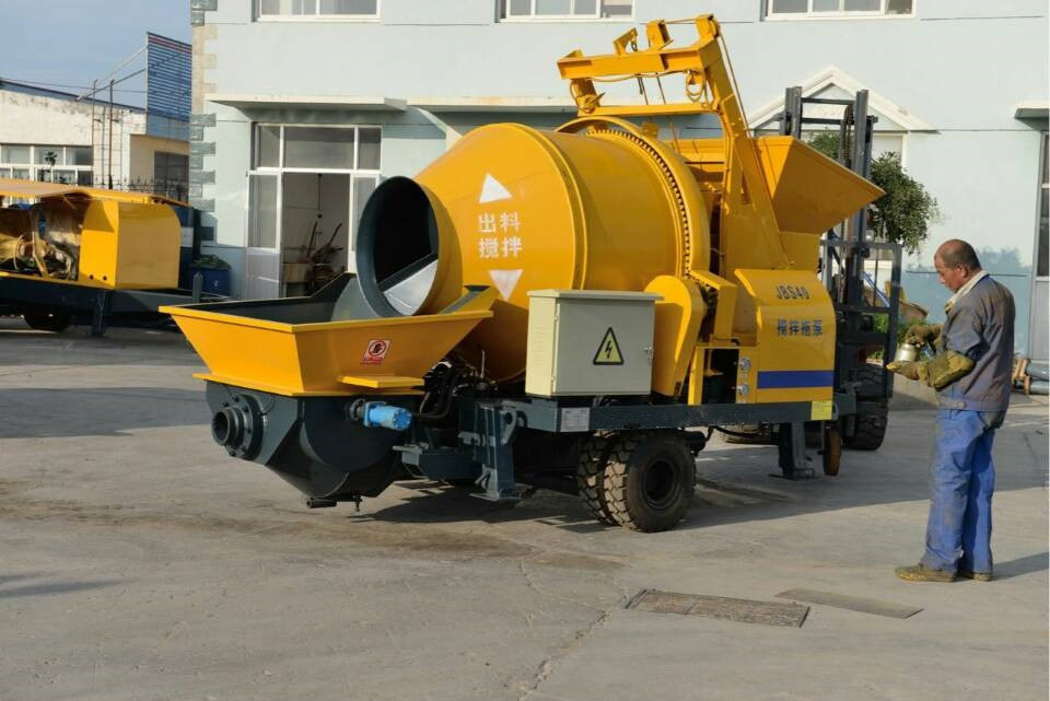 混凝土搅拌泵送一体机 电动柴动搅拌输送一体机 大骨料混凝土输送