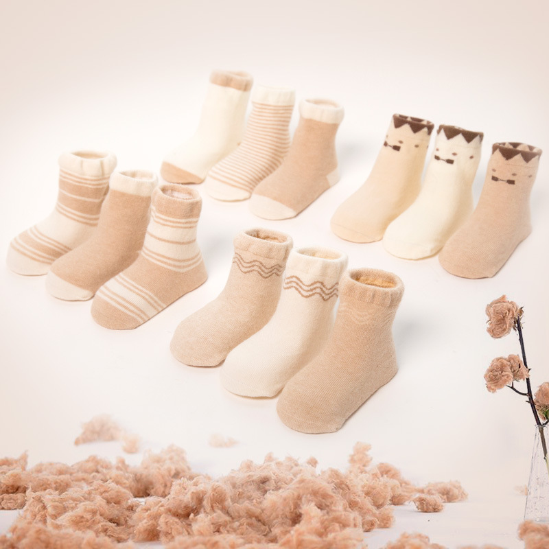 Bebé calcetines primavera y verano recién nacido algodón calcetines bebé peinado algodón malla sin hueso cabeza de costura delgada NIÑOS Calcetines al por mayor