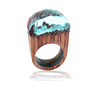 Wooden ring, ethnic fashionable resin, ethnic style, city style