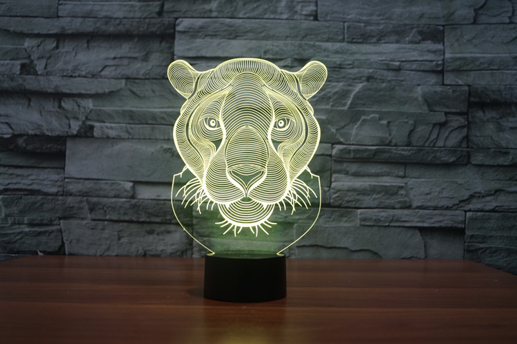 Luce notturna bambini leone 3d lampada decorativa colorata_voghion.com