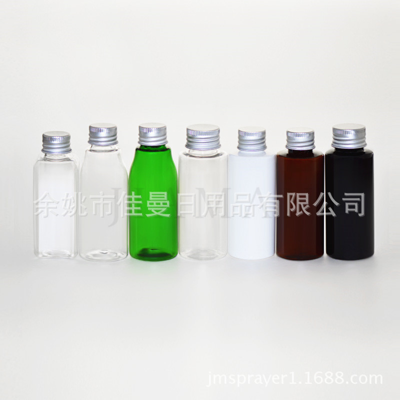 60mlPET瓶铝盖 纯露瓶60毫升化妆品护肤品瓶 塑料瓶子