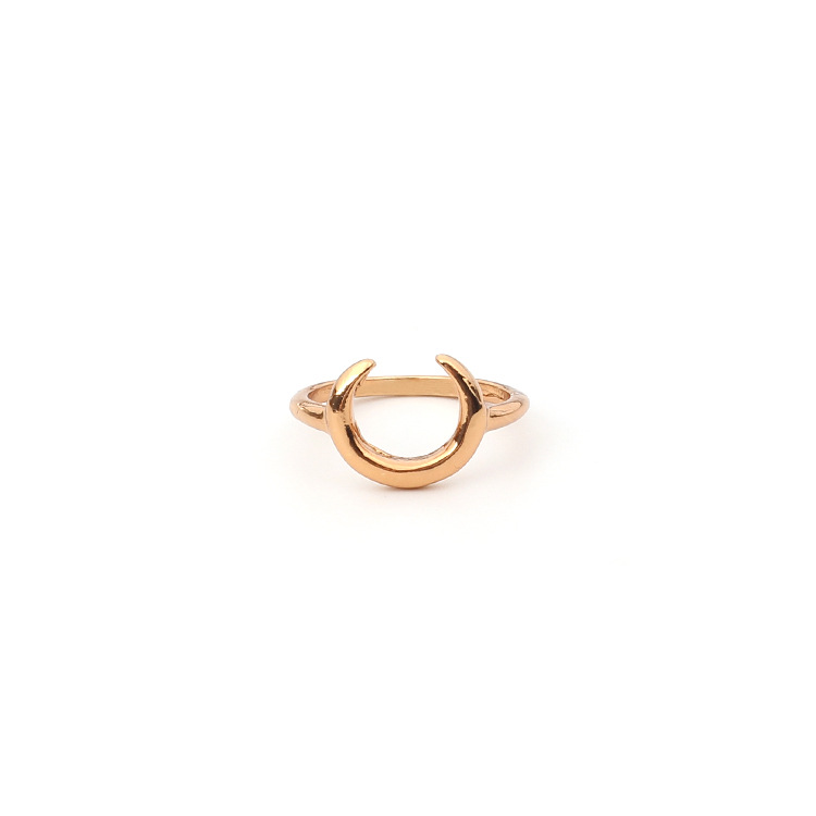 Wholesale Fashion Arc-shaped Horns Moon Ring display picture 6