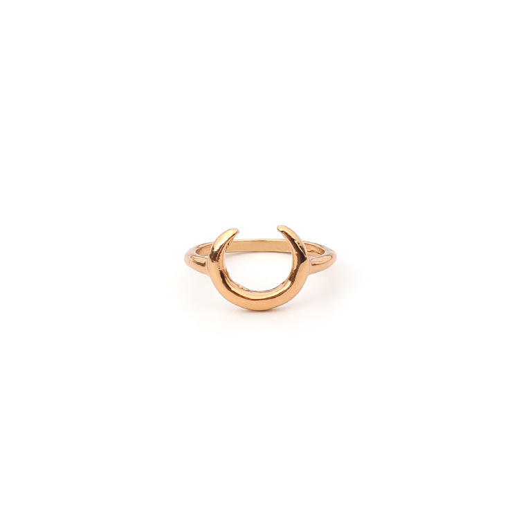Fashion Style Wholesale Fashion Arc-shaped Horns Moon Ring