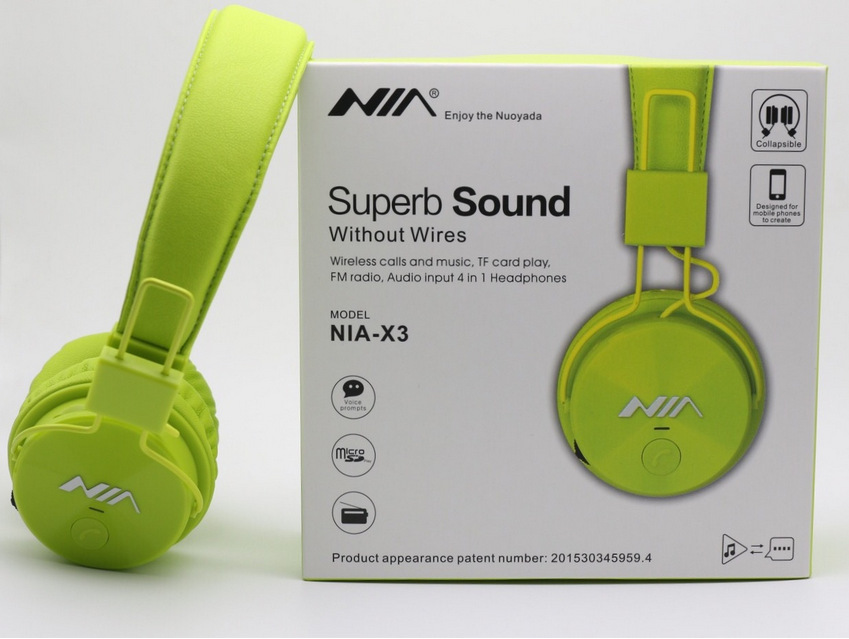 NIA-X3 auriculares estéreo Bluetooth TF tarjeta auriculares de radio APP controlado altavoz HD