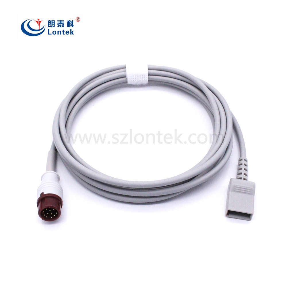 兼容迈瑞PM6000/6800/T5/T8有创血压传感器电缆 IBP电缆 转尤它