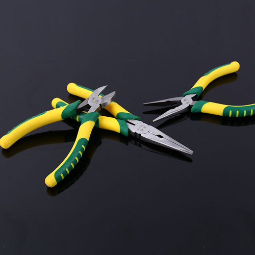 Plastic handle wire pliers 6 inches, 8 inches needle nose pliers, 6 inch diagonal nose pliers are of excellent quality and will not fall off due to large handles.