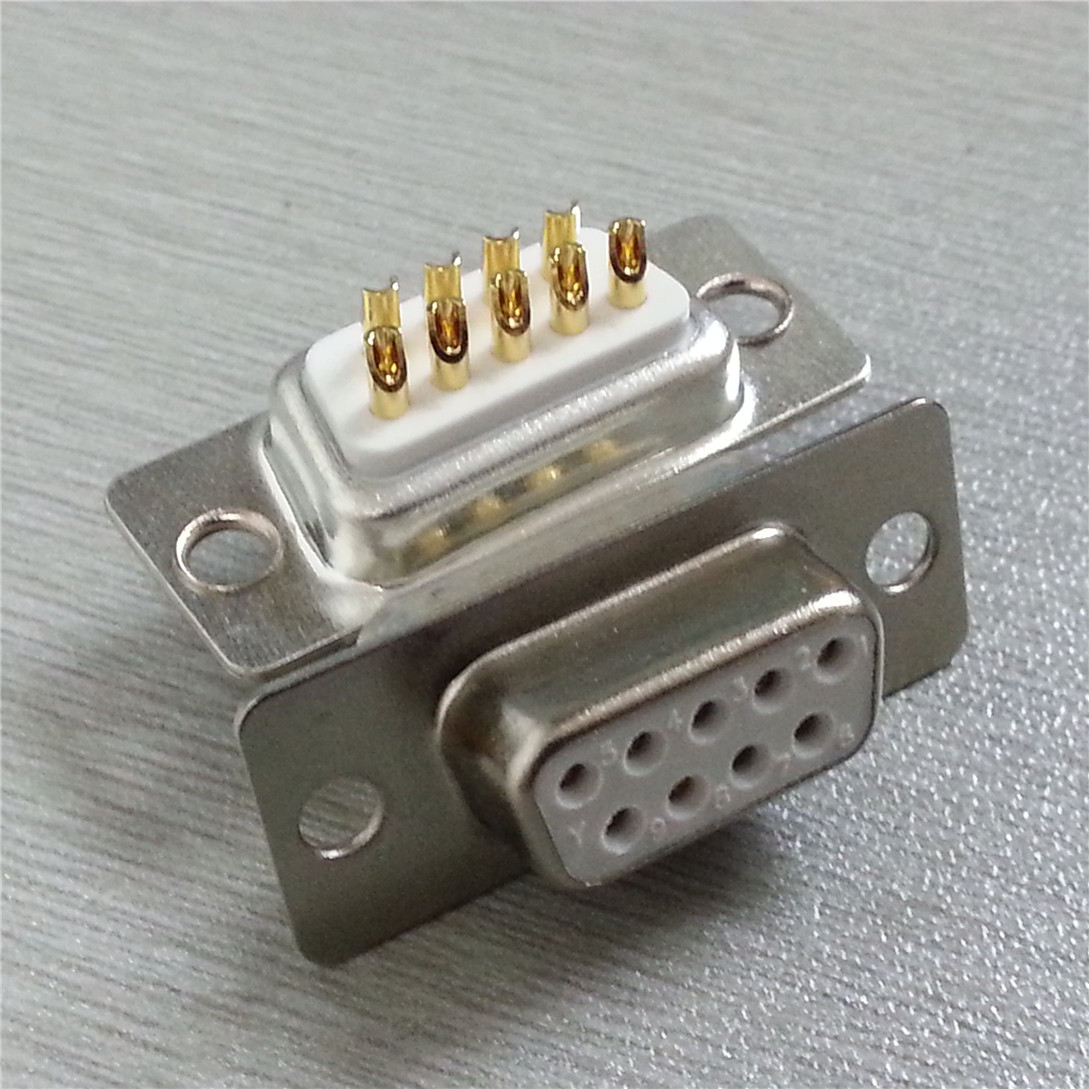 热卖DB9PIN焊线式车针母座插头 实心针车针插座 智能设备9p连接器