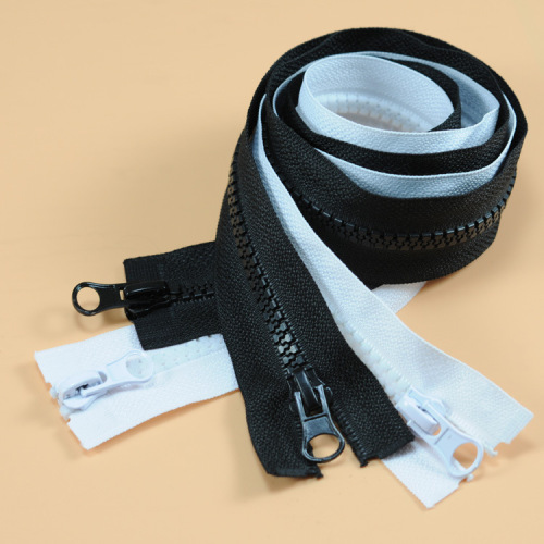 No. 5 resin zipper Plastic Y teeth No. 5 zipper Clothing home textile accessories two-way pull double open tail zipper