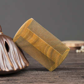 角木梳绿檀木篦子梳胡须 整木去虱子梳去屑按摩梳密齿