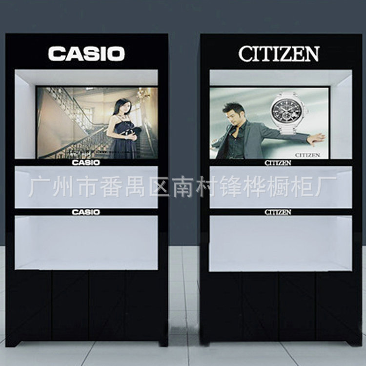 厂家大量做 组装国风钟表展柜 文具展柜 欧式钟表展示柜